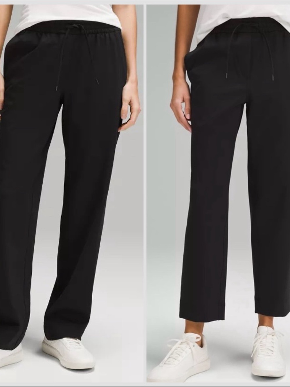 2 Pairs - Lululemon Black Straight Leg Mid Rise Luxtreme Trouser Pants